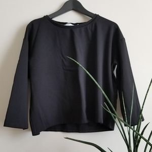 Simons Cropped Three Quarter Sleeve Top